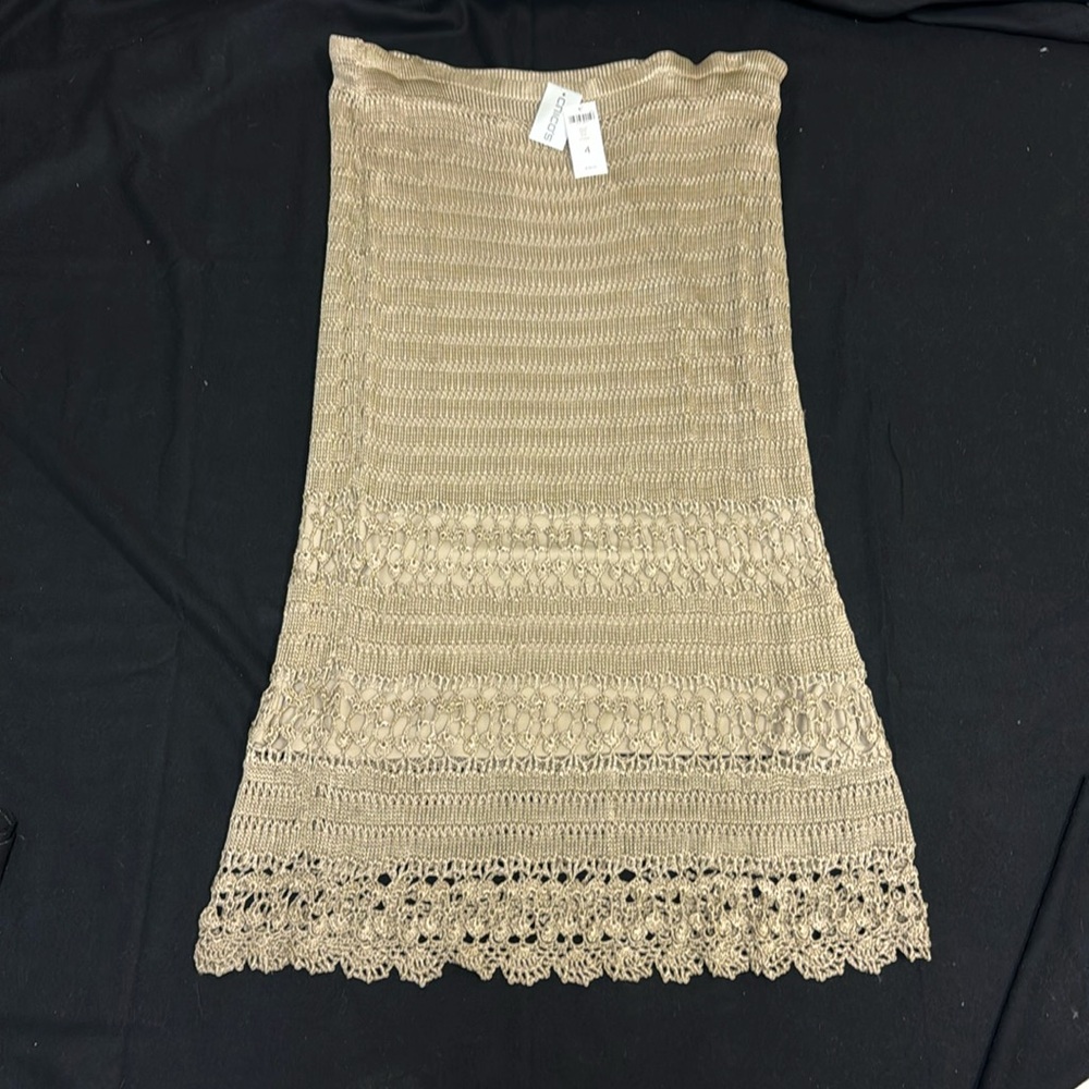 Chico’s crocheted maxi skirt.